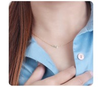 Silver Initial Letter Necklace L SPE-5552
